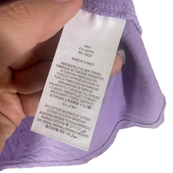 Boden Purple Long Sleeve Cotton Modal Blend Top 4 - Picture 4 of 7